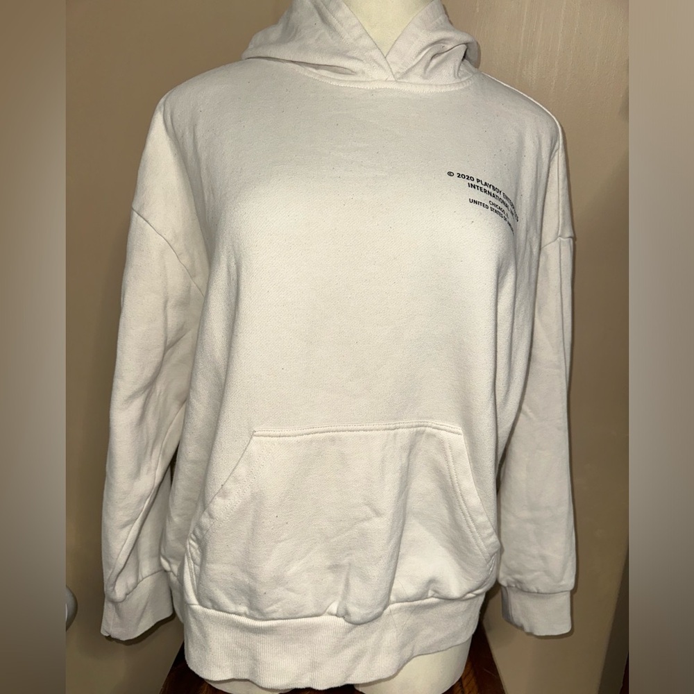 PLAYBOY by PACSUN Cream Graphic Hoodie Top